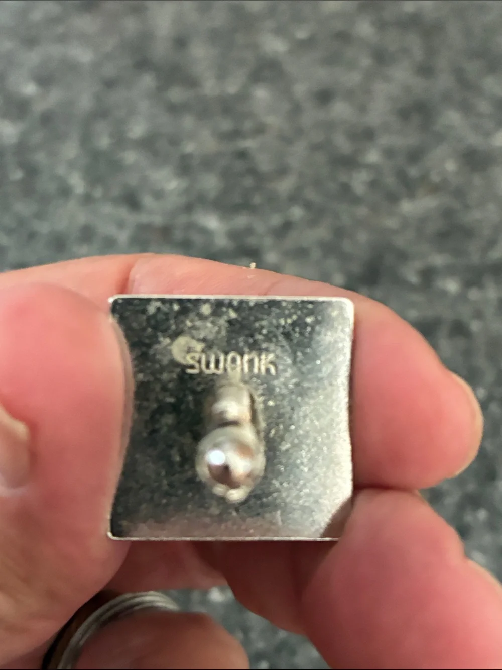 Swank Lion Motif Square Cufflinks in Antique Silver
